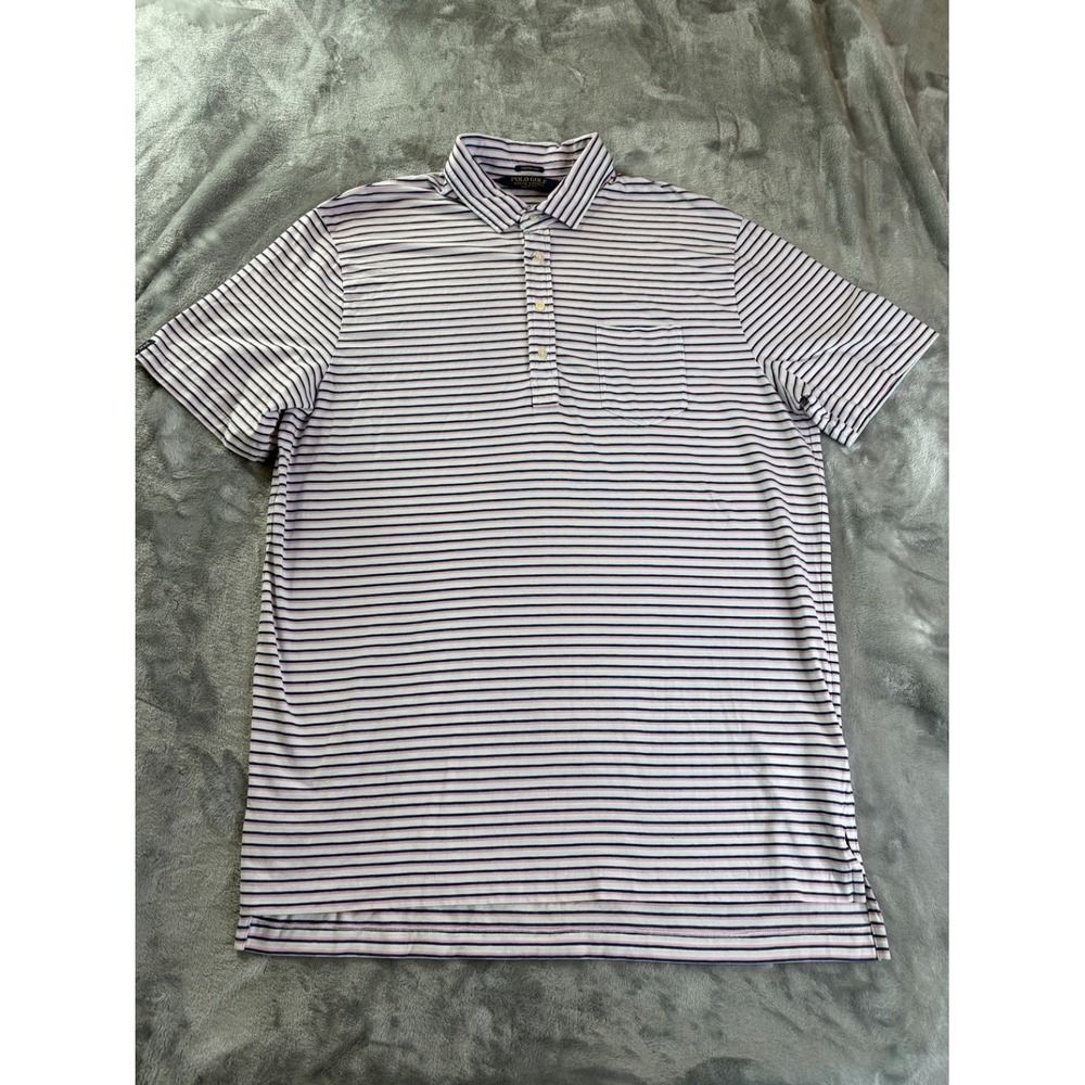 Polo Golf Ralph Lauren Lisle Mens L Multicolor Striped Short Sleeve Embroidered